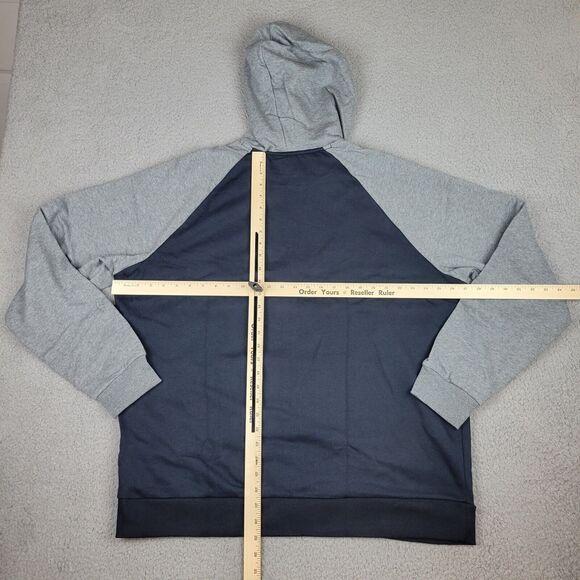 Under Armour Mens 2XL Sweatshirt Wordmark Rival Fleece Hoodie Black Gray - Picture 8 of 10